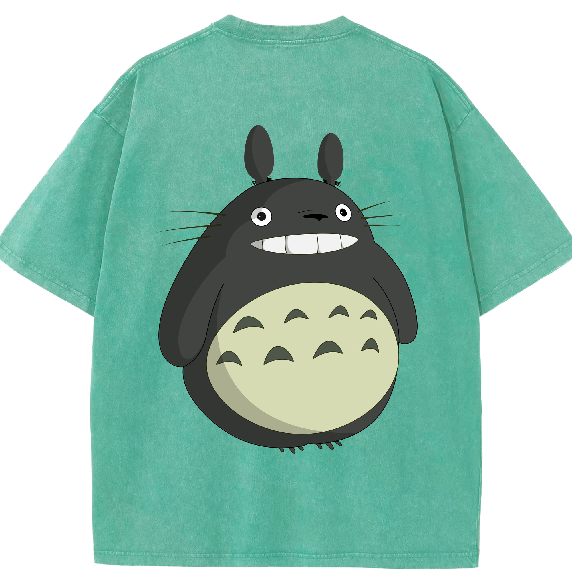 （画像用） となりのトトロ 草壁メイ 草壁サツキ My Neighbor Totoro Satsuki Kusakabe Mei Kusakabe 綿100% ヴィンテージ風 半袖Tシャツ（背面プリント）